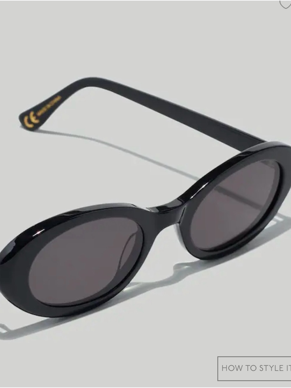Madewell Black Oval Sunglasses for Women - Picture 3 of 6